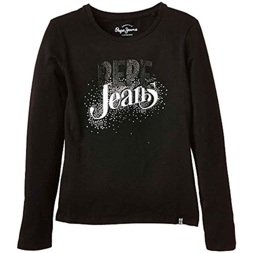 Υφασμάτινα Κορίτσι T-shirt με κοντά μανίκια Pepe jeans  Black
