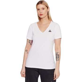 Υφασμάτινα Γυναίκα Αμάνικα / T-shirts χωρίς μανίκια Le Coq Sportif Ess Tee Ss Col V N1 Άσπρο