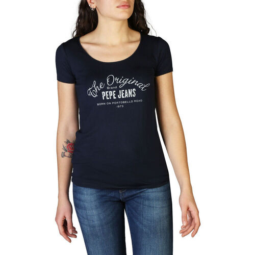 Υφασμάτινα Γυναίκα T-shirt με κοντά μανίκια Pepe jeans - cameron_pl505146 Μπλέ