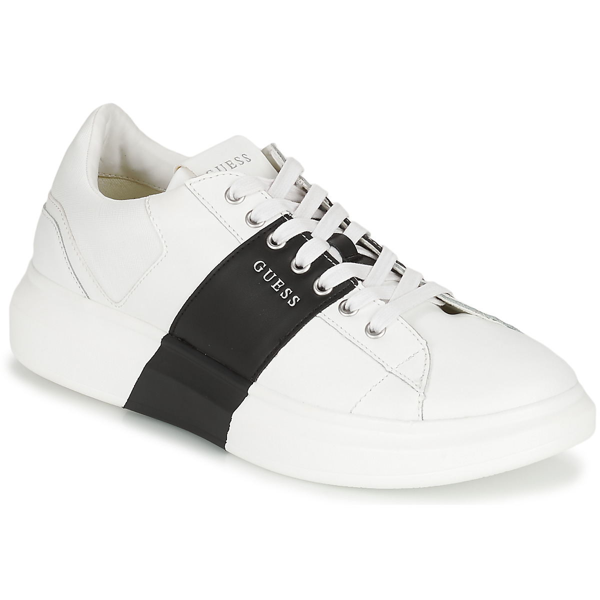 Παπούτσια Άνδρας Χαμηλά Sneakers Guess SALERNO Black / Άσπρο