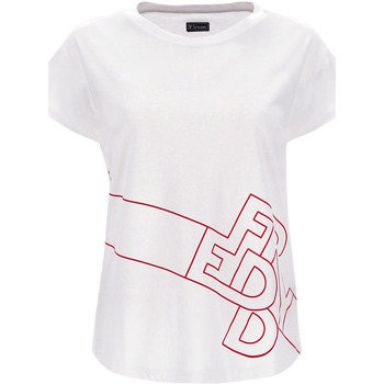 Υφασμάτινα Γυναίκα T-shirt με κοντά μανίκια Freddy S2WFTT2 Άσπρο