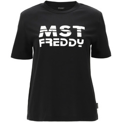 Υφασμάτινα Γυναίκα T-shirt με κοντά μανίκια Freddy S2WMAT1 Black