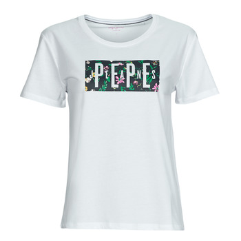 Υφασμάτινα Γυναίκα T-shirt με κοντά μανίκια Pepe jeans PATSY Άσπρο