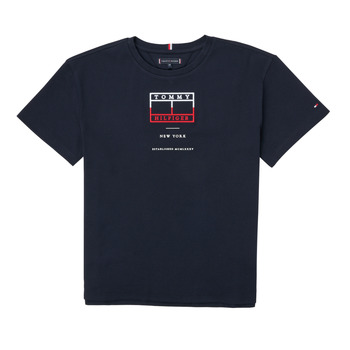 Υφασμάτινα Αγόρι T-shirt με κοντά μανίκια Tommy Hilfiger KB0KB07598-DW5 Marine