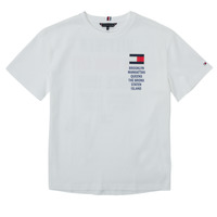 Υφασμάτινα Αγόρι T-shirt με κοντά μανίκια Tommy Hilfiger KB0KB07599-YBR Άσπρο