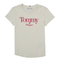 Υφασμάτινα Κορίτσι T-shirt με κοντά μανίκια Tommy Hilfiger KG0KG06821-YBH Άσπρο