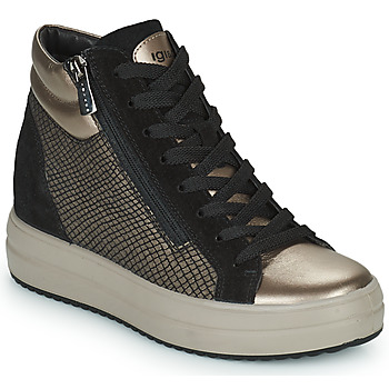 Παπούτσια Γυναίκα Ψηλά Sneakers IgI&CO DONNA SHIRLEY Bronze / Black