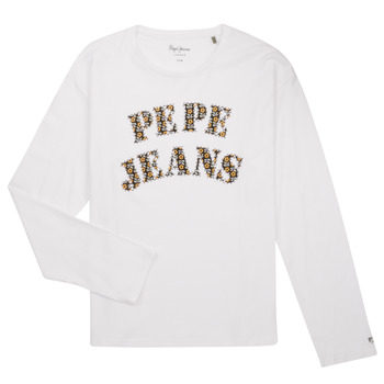 Υφασμάτινα Κορίτσι Μπλουζάκια με μακριά μανίκια Pepe jeans BARBARELLA Άσπρο