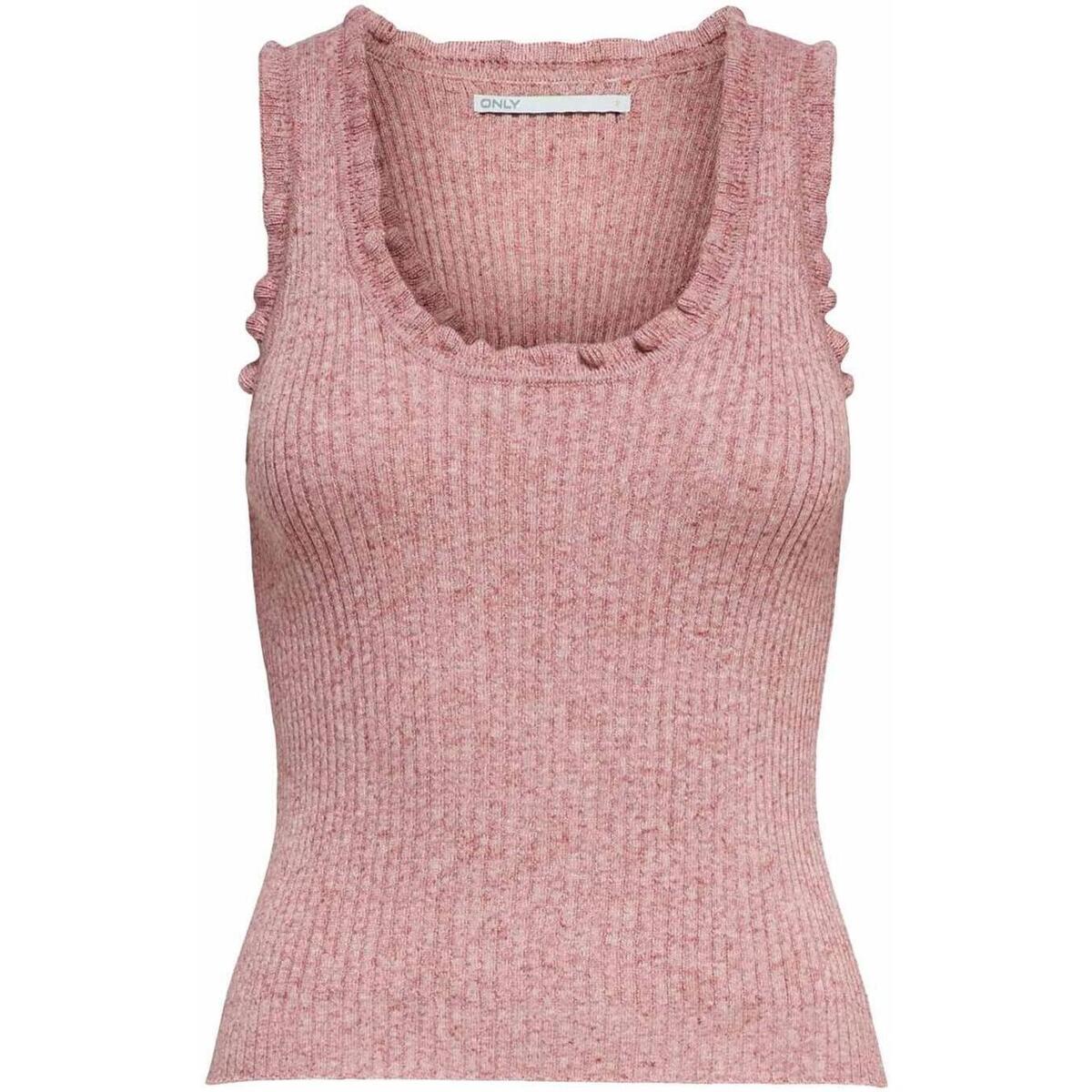 Υφασμάτινα Γυναίκα T-shirts & Μπλούζες Only  Ροζ