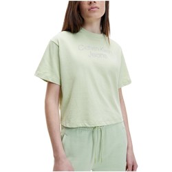 Υφασμάτινα Γυναίκα T-shirt με κοντά μανίκια Calvin Klein Jeans  Green