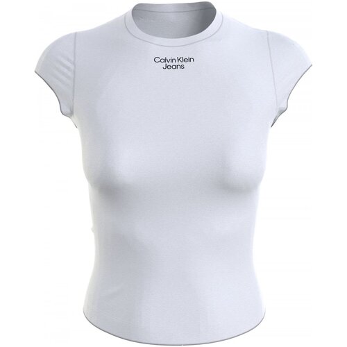 Υφασμάτινα Άνδρας T-shirt με κοντά μανίκια Calvin Klein Jeans J20J218707 Άσπρο
