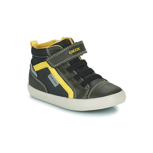 Παπούτσια Αγόρι Ψηλά Sneakers Geox B GISLI BOY Kaki / Yellow