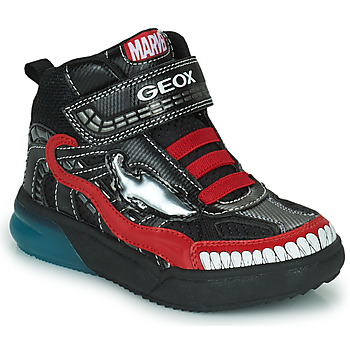 Παπούτσια Αγόρι Ψηλά Sneakers Geox J GRAYJAY BOY D Black / Red