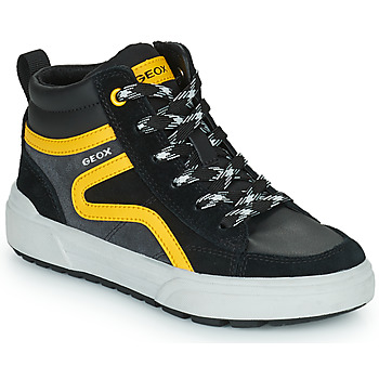 Παπούτσια Αγόρι Ψηλά Sneakers Geox J WEEMBLE BOY B Black / Grey / Yellow