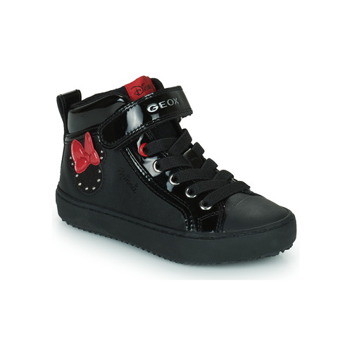 Παπούτσια Κορίτσι Ψηλά Sneakers Geox J KALISPERA GIRL B Black / Red