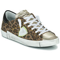 Παπούτσια Γυναίκα Χαμηλά Sneakers Philippe Model PARISX LOW WOMAN Leopard / Gold