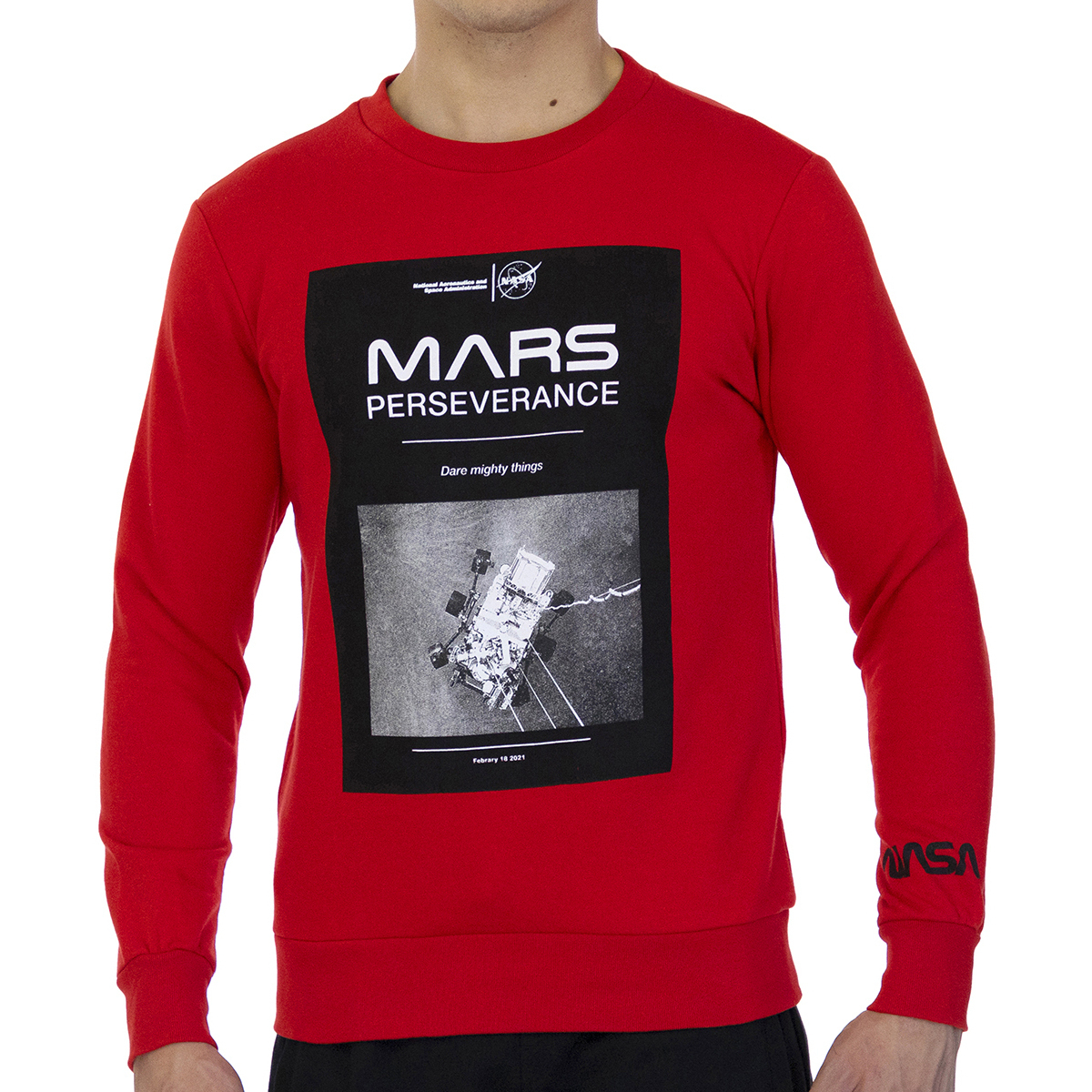 Υφασμάτινα Άνδρας Φούτερ Nasa MARS03S-RED Red