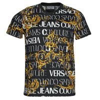 Υφασμάτινα Άνδρας T-shirt με κοντά μανίκια Versace Jeans Couture  Black / Άσπρο / Yellow