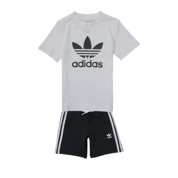 Υφασμάτινα Παιδί Σετ adidas Originals SHORT TEE SET Black / Άσπρο