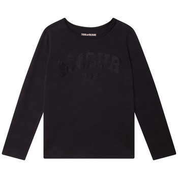 Υφασμάτινα Κορίτσι Μπλουζάκια με μακριά μανίκια Zadig & Voltaire X15356-09B Black
