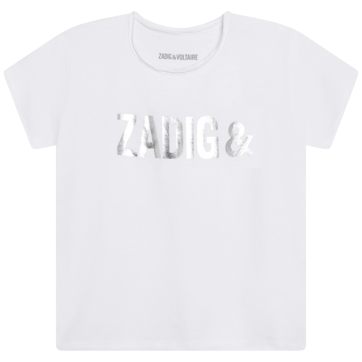 Υφασμάτινα Κορίτσι T-shirt με κοντά μανίκια Zadig & Voltaire X15370-10B Άσπρο