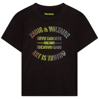 Υφασμάτινα Αγόρι T-shirt με κοντά μανίκια Zadig & Voltaire X25332-09B Black