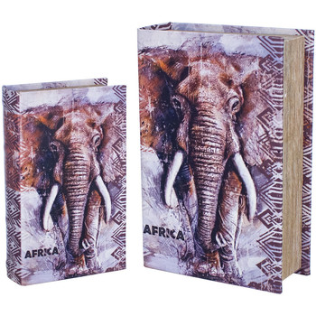 Σπίτι Καλάθια / κουτιά Signes Grimalt Βιβλίο Κουτί Ελέφαντα 2 Μονάδες Grey