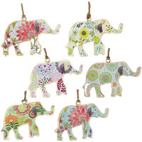 Ρολόγια & Kοσμήματα Μενταγιόν Signes Grimalt Ελέφαντας 6 Μονάδες Multicolour