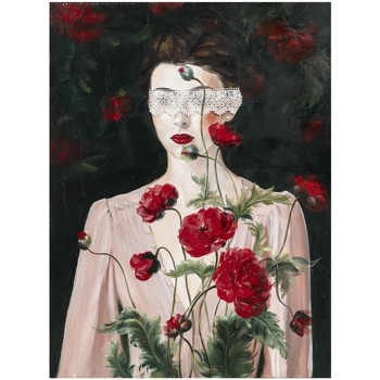 Σπίτι Πίνακες Signes Grimalt Εικόνα Γυναίκα Με Τριαντάφυλλα Black