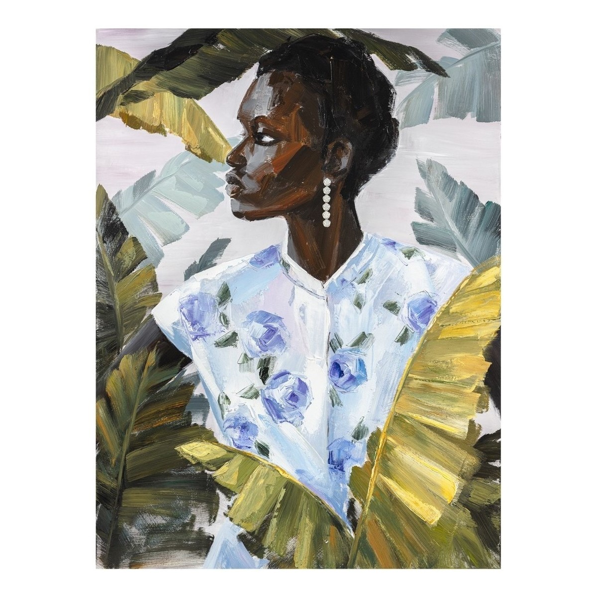 Σπίτι Πίνακες Signes Grimalt Αφρικανική Ζωγραφική Γυναίκα Black