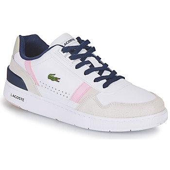 Παπούτσια Γυναίκα Χαμηλά Sneakers Lacoste T-CLIP Άσπρο / Ροζ / Marine