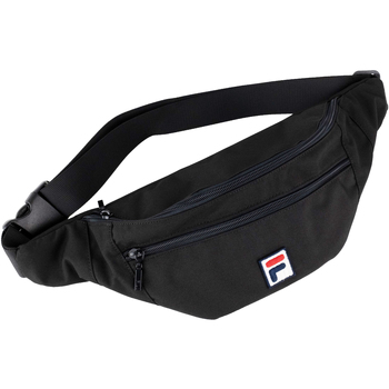 Τσάντες Αθλητικές τσάντες Fila Bissau Coated Canvas Double Zipper Waist Bag Black