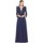 Υφασμάτινα Γυναίκα Μακριά Φορέματα Impero Couture AJ3025 Μπλέ