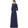 Υφασμάτινα Γυναίκα Μακριά Φορέματα Impero Couture AJ3025 Μπλέ