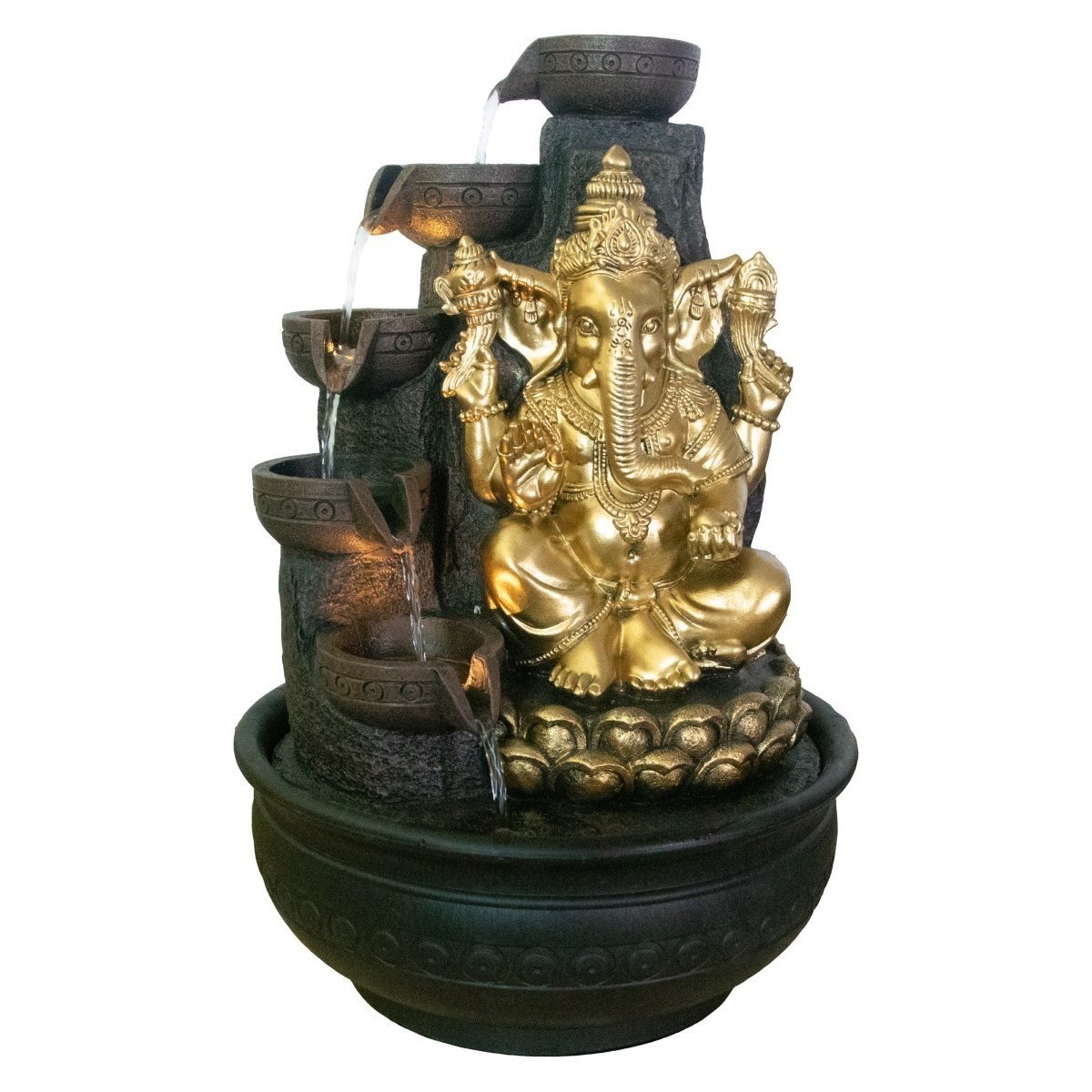 Σπίτι Αγαλματίδια και  Signes Grimalt Γραμματοσειρά Ganesha Με Το Φως Gold