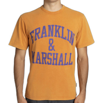 Υφασμάτινα Άνδρας T-shirt με κοντά μανίκια Franklin & Marshall T-shirt à manches courtes Orange