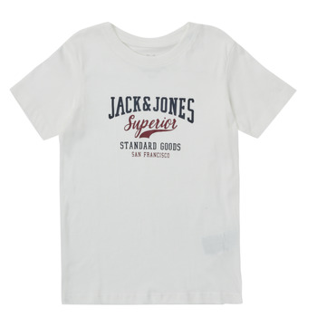 Υφασμάτινα Αγόρι T-shirt με κοντά μανίκια Jack & Jones JJELOGO TEE SS O-NECK Άσπρο