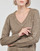 Υφασμάτινα Γυναίκα Κοντά Φορέματα Pieces PCELLEN LS V-NECK KNIT DRESS Brown
