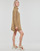 Υφασμάτινα Γυναίκα Κοντά Φορέματα Vila VICILIA ROLLNECK L/S KNIT TUNIC/SU Camel
