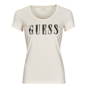 Υφασμάτινα Γυναίκα T-shirt με κοντά μανίκια Guess FANNY SS Beige