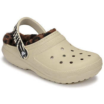 Παπούτσια Γυναίκα Σαμπό Crocs CLASSICLINEDANIMALREMIXCLOG Beige / Animal
