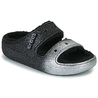 Παπούτσια Γυναίκα Τσόκαρα Crocs CLASSIC COZZZY GLITTER SANDAL Black / Argenté