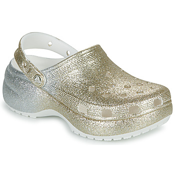 Παπούτσια Γυναίκα Σαμπό Crocs CLSCPLATFORMOMBREGLITTERCLOGW Άσπρο / Gold
