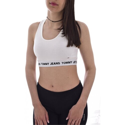 Υφασμάτινα Γυναίκα T-shirts & Μπλούζες Tommy Jeans DW0DW12945 Άσπρο