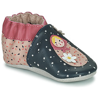 Παπούτσια Κορίτσι Σοσονάκια μωρού Robeez FLOWERDOLLS Marine / Ροζ