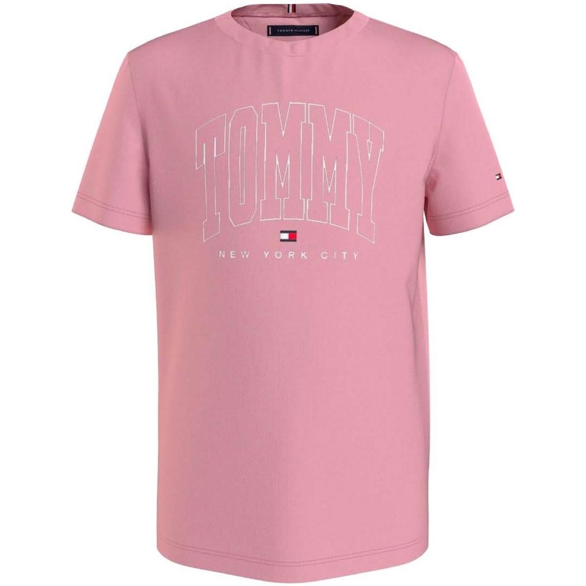Υφασμάτινα Αγόρι T-shirts & Μπλούζες Tommy Hilfiger  Ροζ