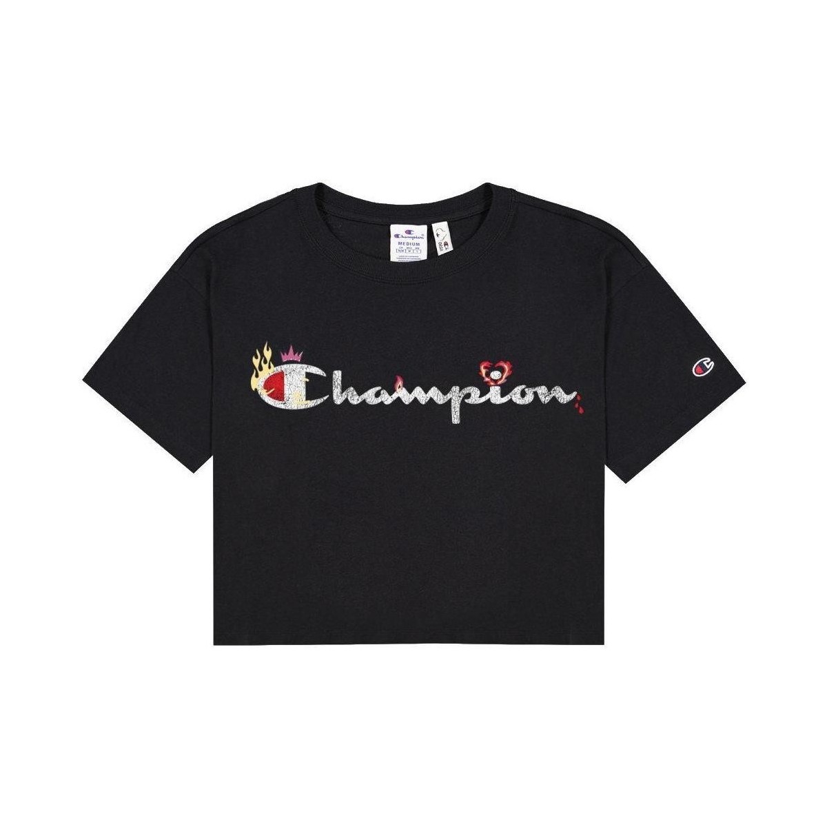 Υφασμάτινα Γυναίκα T-shirt με κοντά μανίκια Champion  Black