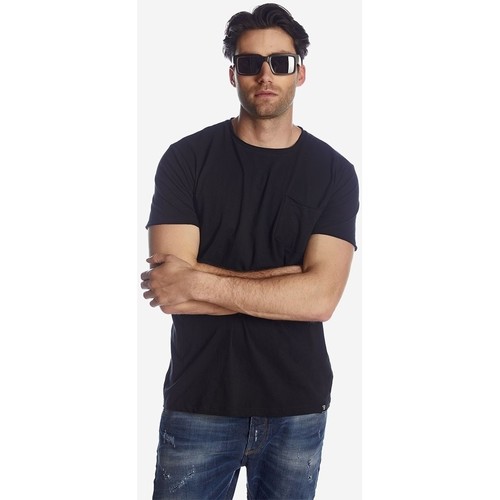 Υφασμάτινα Άνδρας T-shirt με κοντά μανίκια Brokers ΑΝΔΡΙΚΟ T-SHIRT Μαύρο