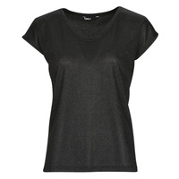 Υφασμάτινα Γυναίκα T-shirt με κοντά μανίκια Only ONLSILVERY S/S V NECK LUREX TOP JRS Black