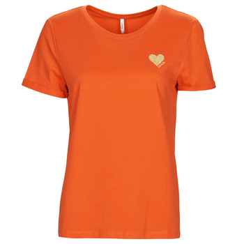 Υφασμάτινα Γυναίκα T-shirt με κοντά μανίκια Only ONLKITA S/S LOGO TOP Orange